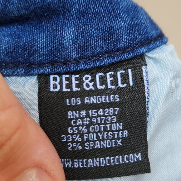 Bee & Ceci Blue Skinny Jeans Medium Wash Cotton Blend Stretch - Picture 11 of 12